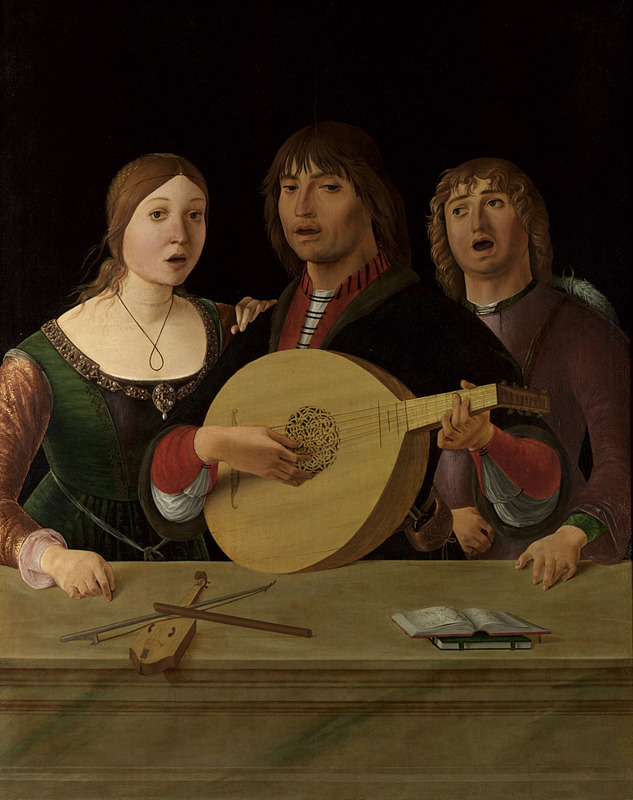 Peasants playing music c.1488