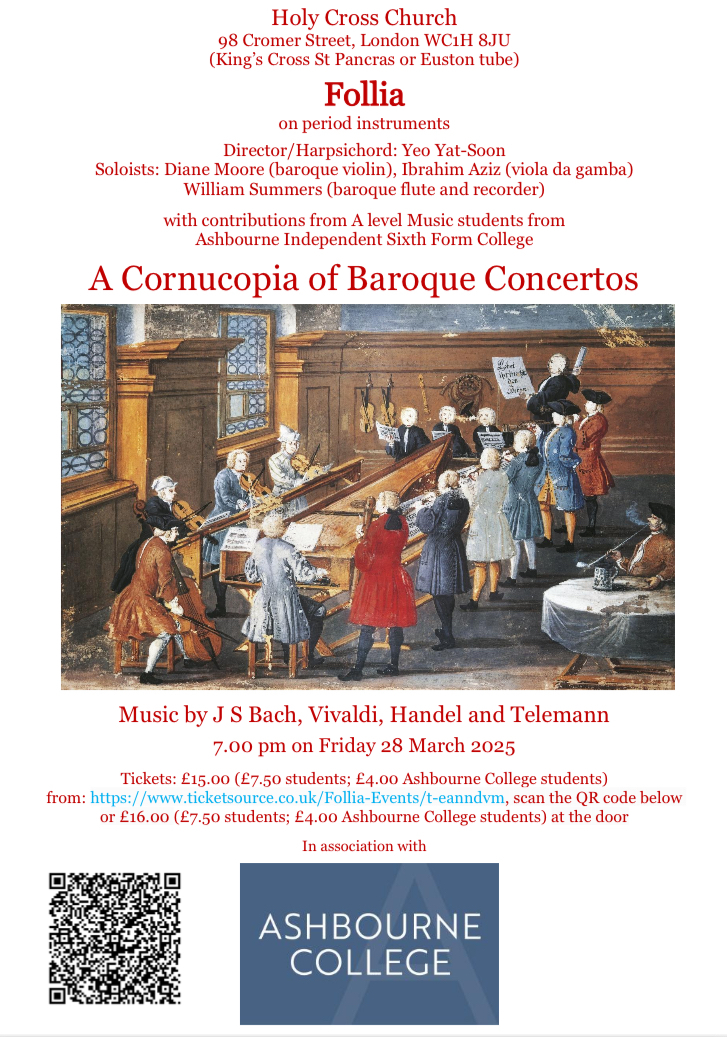 Poster for Baroque Concertos 28 March 2025