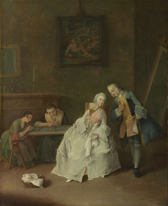 Painting by Longhi of A Lady Receiving A Cavalier 1745-55