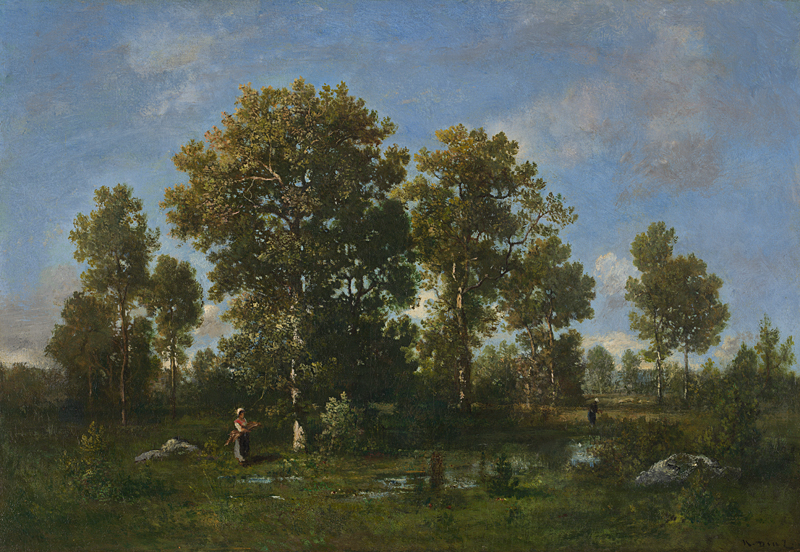 Painting entitled 'Sunny days in the forset' by de la Pena