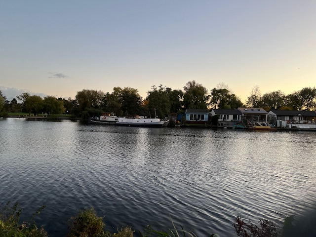 A photograph of the Thames by Garrick's Temple
